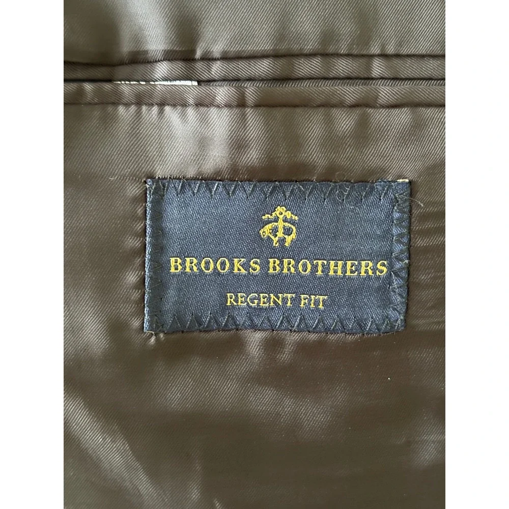 Brooks Brothers Regent Fit 42R Grey Herringbone 100% Wool Sport Coat Blazer